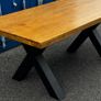 Solid Oak Dining Table 180cm, Ex Display Like New Image 8