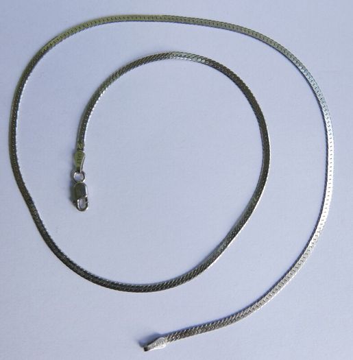 Vintage 925 Sterling Silver 16" Necklace Flat Chain 3.1 grams