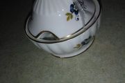 Vintage Tara bone china small jam dish with lid.