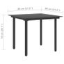 3 Piece Garden Dining Set PVC Rattan Black Image 8
