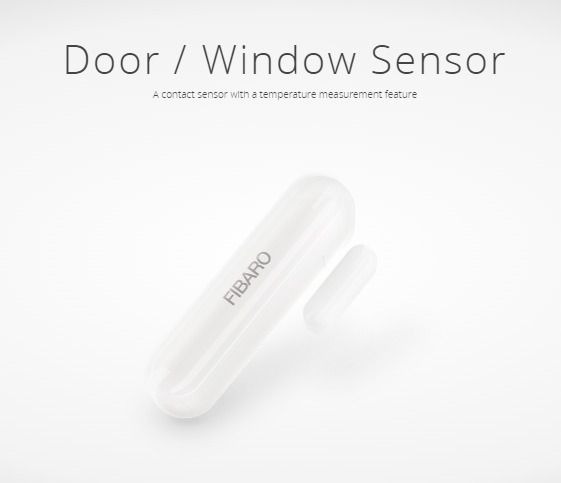 Fibaro Door Window Sensor iOS Bluetooth Reed and Temperature Smart Magnetic Switch, White