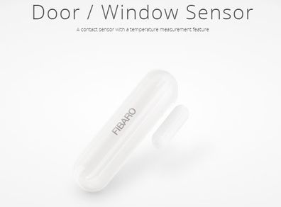 Fibaro Door Window Sensor iOS Bluetooth Reed and Temperature Smart Magnetic Switch, White