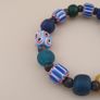 Vintage Venetian Style Chevron & Mix Glass Beads Bracelet Image 10