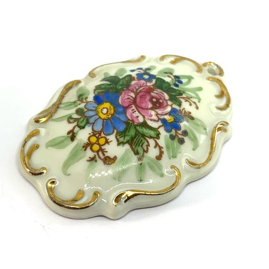Vintage Bavarian Porcelain Pendant: