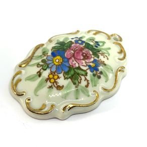 Vintage Bavarian Porcelain Pendant: