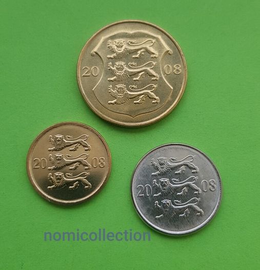 Estonia 2008 year Uncirculated coins.