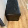 Black ottoman bench with storage Image 2