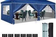 Pop Up Gazebo, Gazebo with Removable Sidewalls, Sturdy Frame, Weather-Resistant Protection, Ideal for Outdoor Events, Parties, and Markets (blue)