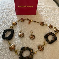 Butler & Wilson ladies Murano neckpiece and earrings