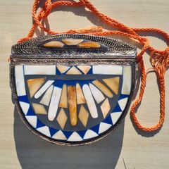Vintage Moroccan handmade clutch bag