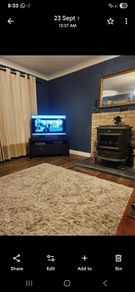 Large Cream Shaggy Rug