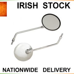 Round Motorcycle Mirrors - Chrome