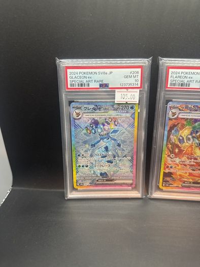 Glaceon ex 206/187 Psa 10 | Flareon ex 202/187 Psa 10 Pokemon Cards
