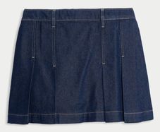New denim pleated mini skirt MARKS AND SPENSERS