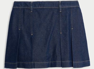 New denim pleated mini skirt MARKS AND SPENSERS