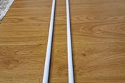 Spring tension rod for fabric top curtains