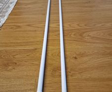Spring tension rod for fabric top curtains