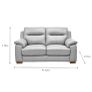 2 seater leather sofa Image 7