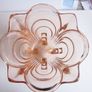 Vintage Deco Czech Pink Glass Large Footed Vase c.1930 Image 3