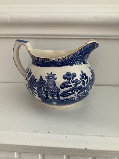 Willow Pattern D Mark Jug 1940s