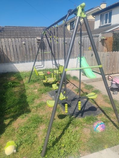 swing set and slide