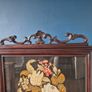 Antique Victorian Rosewood Fire screen, Fine Berlin Woolwork Embroidered Panel. Image 2