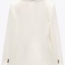 Zara Ecru Textured Double Breasted Blazer XL Image 4