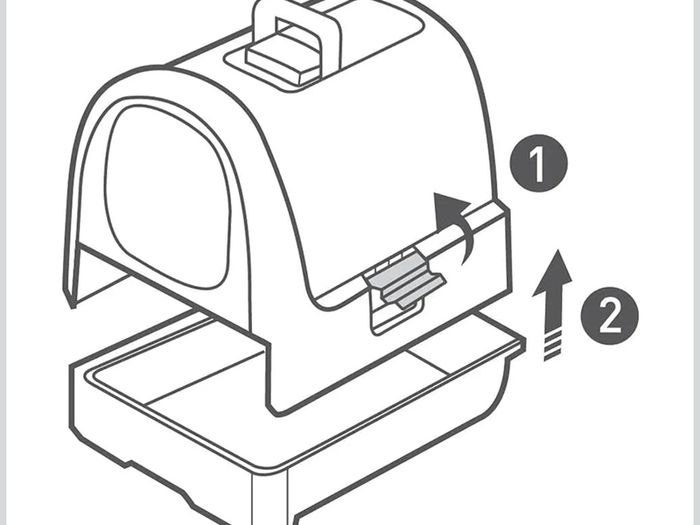 Enclosed Cat Litter Tray System - Curver  27 Litres