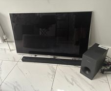 LG 49 inch TV and Samsung sound entertainment package