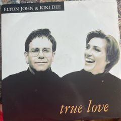 Elton John and Kiki Dee true love picture sleeve vinyl  record single in vg+ condition