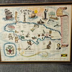 1960s print of Jamaica celebrating history and independence