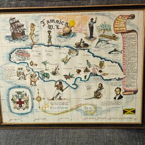 1960s print of Jamaica celebrating history and independence