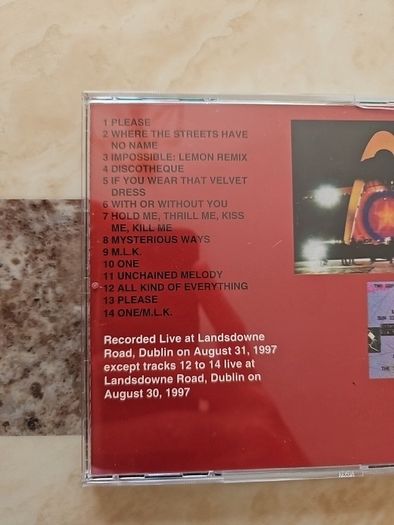 U2  CDr - She's Gone CD2. Popmart Tour. Landsdowne Road August 30,31 1997