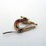800 silver plique a jour enamel filigree cat brooch Image 5