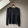 GAP Premium Merino Wool Crewneck Knit Sweater Jumper  Charcoal Grey Size Medium Image 2