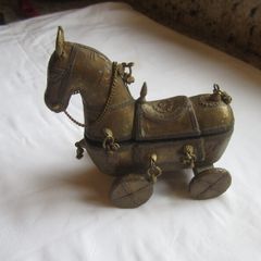 Vintage Rajasthani horsebox,  India wood