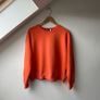 Mint Velvet Orange Side Zip Sweatshirt Cotton Blend  Size M Image 3