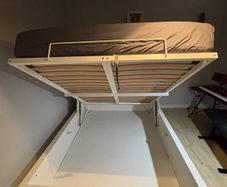 King size white Ottoman bed/ "Malm Ottoman bed Stan Kg white GB"