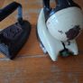 2 irons  - LYNG Sad iron 1900s & Mid Century 1953 paraffin iron Image 2