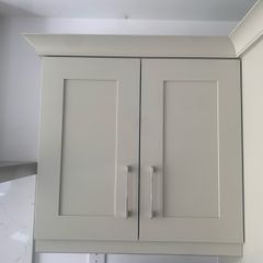 Wall mounted kitchen cabinet cream