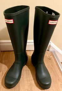 Olive Green Hunter Wellingtons Uk 10 - unused