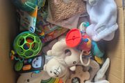 Box of Baby Toys New and Used