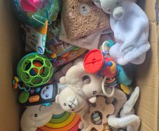 Box of Baby Toys New and Used