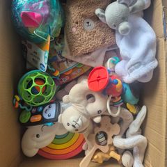 Box of Baby Toys New and Used