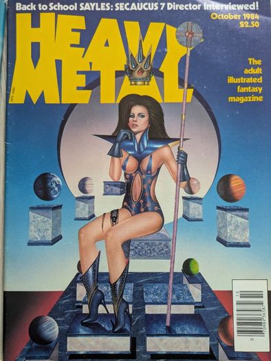 Lot of 4 Heavy Metal Magazines Comics 1984/85