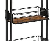 main image for ad _Serving Trolley, Kitchen Trolley, Kitchen Shelf on Wheels, 3 Levels, 360 Rotation, for Kitchen, Dining Room, Living Room, Study Room, Vintage Brown/Black