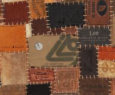 Rug Genuine Leather Jeans Label Patchwork 160x230 cm Brown