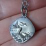 925 silver St. Christopher necklace pendant and chain 17.5 inch Image 2