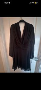 Shien Black Chiffon Dress