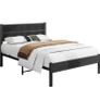Single Bed Frame with Wooden Headboard and Footboard Image 4